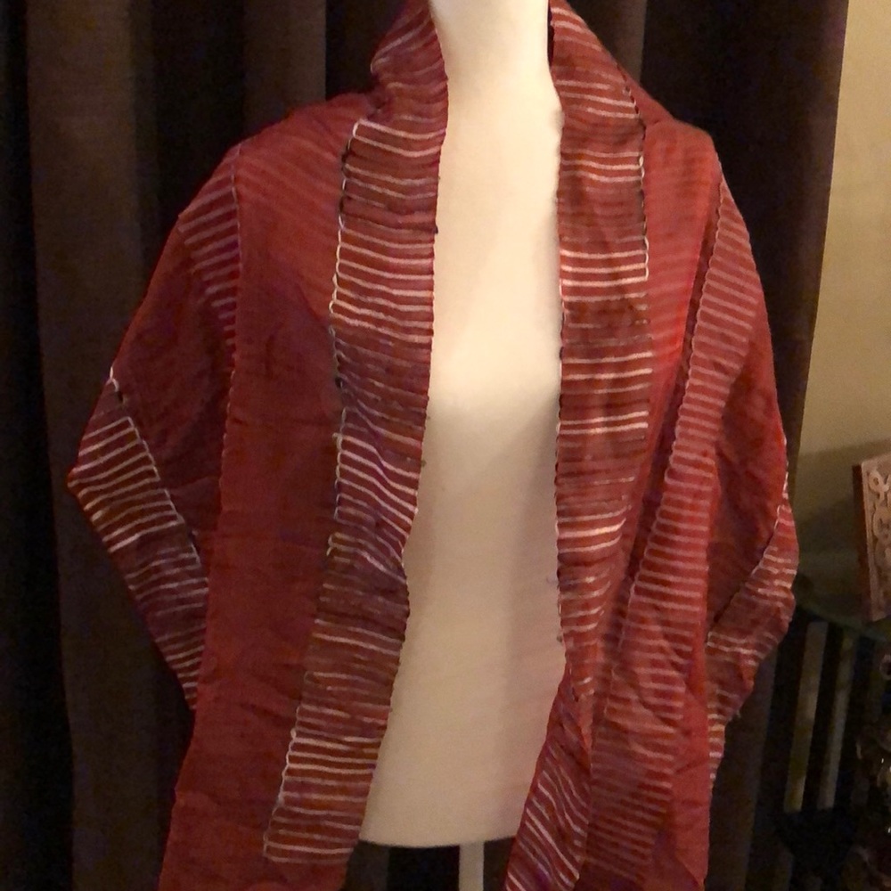 Hand woven silk scarf
